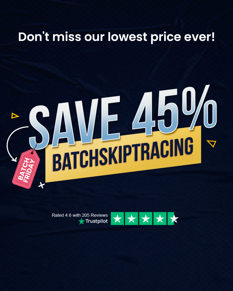 Save 45% on BatchSkipTracing